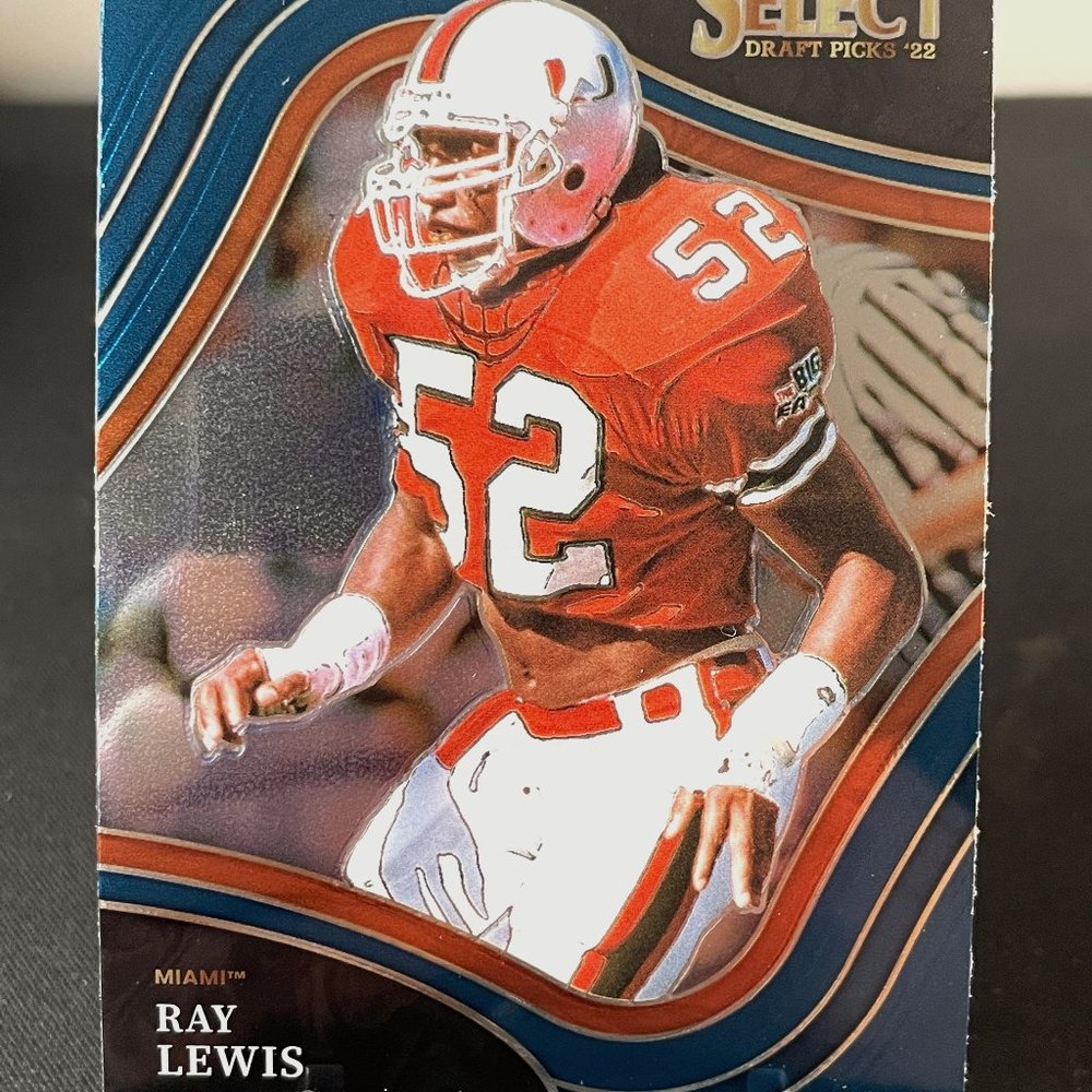 2022 Ray Lewis Panini Select Draft Picks Card #151 Baltimore Ravens/U. of Miami